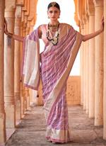 Silk Pink Traditional Wear Printed Saree